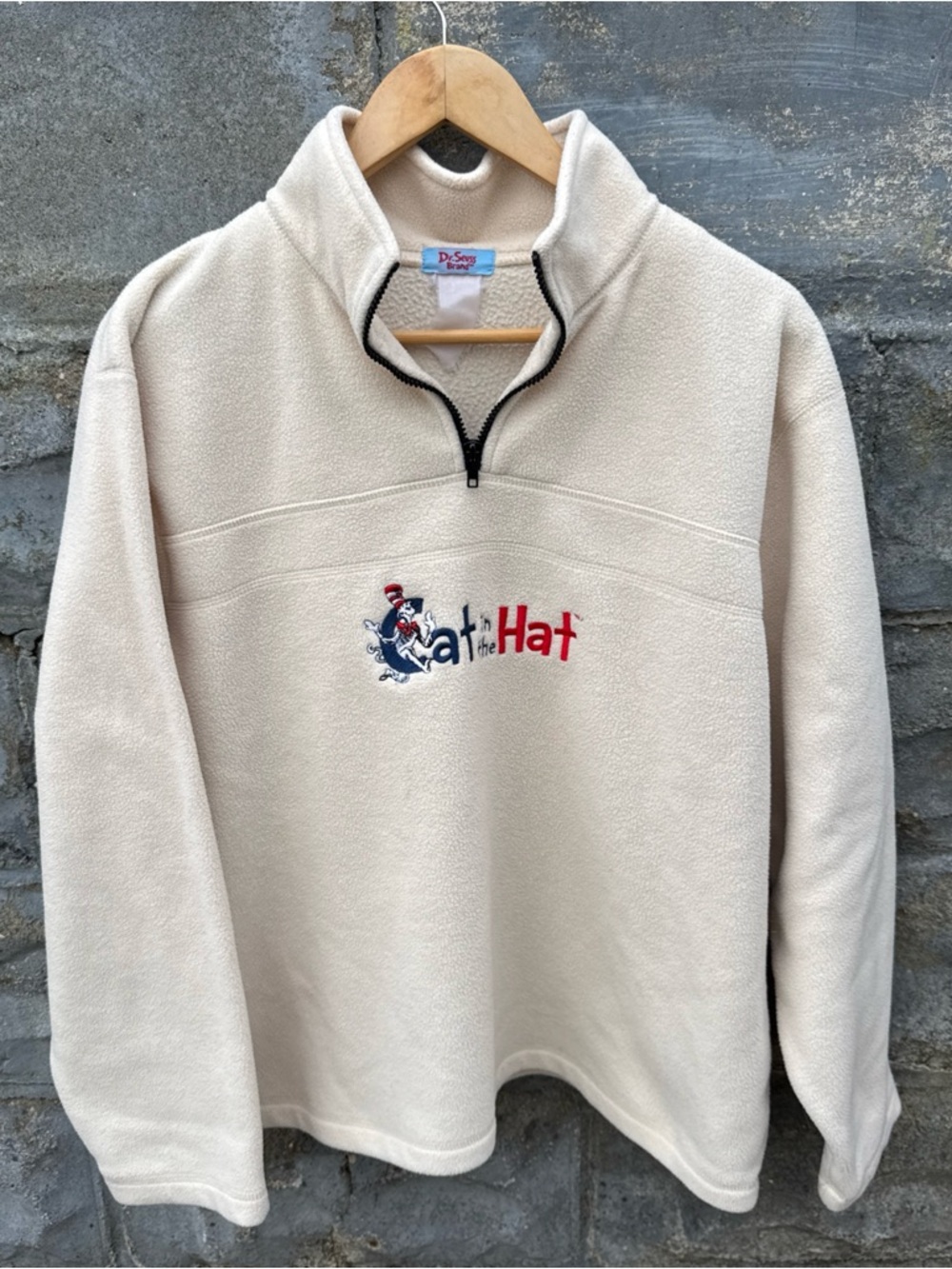 Vtg Dr. Seuss Cat In The Hat Sweatshirt Mens L Fleece 90s Teacher Librarian